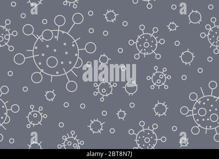 Seamless pattern with virus units. Vector illustration, simple graphic design Stock Vector