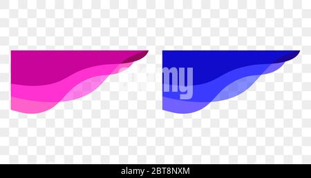 Wavy design element. Decor for brochure, banner, flyer. Fluid, color wave, curve line Vector illustration Stock Vector