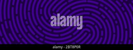 Fingerprint background. Unicum finger print purple pattern. Vector maze. Police line background Stock Vector