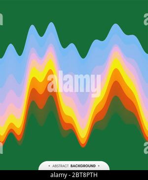 Abstract waveform background. 3d technology style. Vector illustration with sound waves. Stock Vector