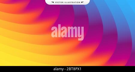 Abstract waved background with layers. Trendy covers design. Vector illustration in modern art style. Stock Vector