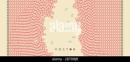 Concept vector illustration for presentation and marketing. Irregular array of ovals. Stock Vector