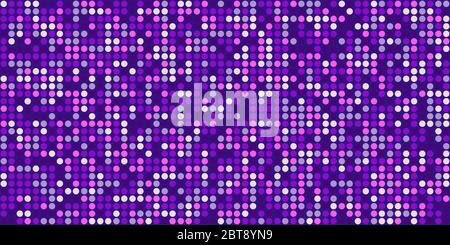 Violet, purple and white circles on blue background. Small circles  as particles evenly to each other. Bright colours. Background for posters, banners Stock Vector