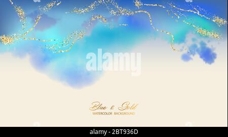 Fluid watercolor art Stock Vector