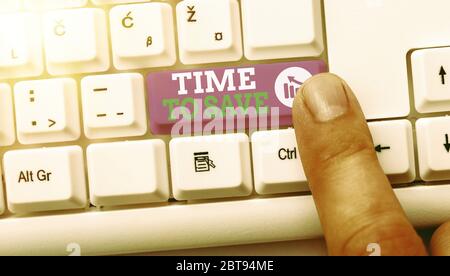 Handwriting text writing Time To Save. Conceptual photo to do something more efficiently that less time is required Stock Photo
