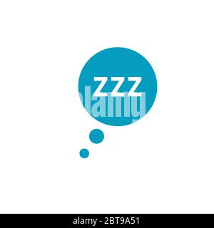 Sleep cloud or bubble zzz vector illustration, dream bed time icon. Stock vector illustration isolated on white background. Stock Vector