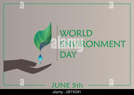 Vector illustration for the World Environment Day on June 5th. Stock Vector