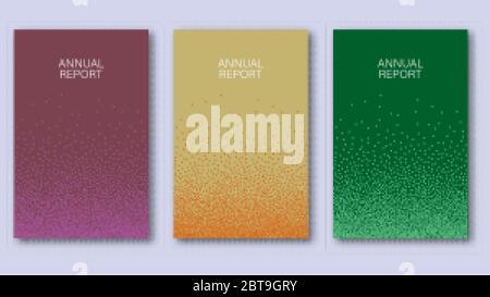 Minimal covers design. Colorful halftone gradients. Future geometric patterns. Eps10 vector. Stock Vector