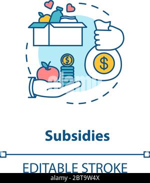 Subsidies concept icon Stock Vector