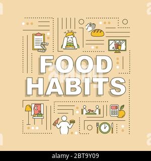 Healthy eating habits onboarding vector template. Engaging senses ...