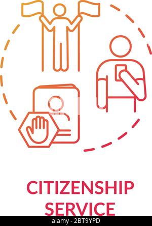 Citizenship service concept icon Stock Vector