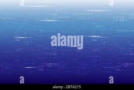 Abstract digital structure elements technology communication network design, blue background futuristic energy science system. Stock Vector