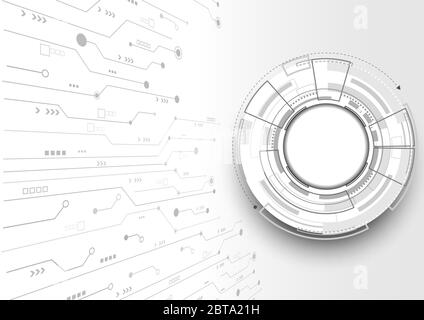 Hi-tech digital technology circle futuristic concept, Abstract background business growth to successful technology. Stock Vector