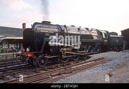 Evening Star locomotive at Washford Station on the West Somerset ...