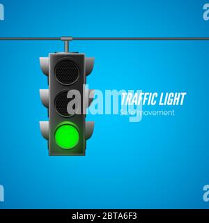 Traffic light. Traffic Laws. Vector illustration Stock Vector