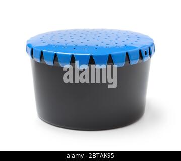 Fishing plastic box for bait isolated on a white background. Stock Photo