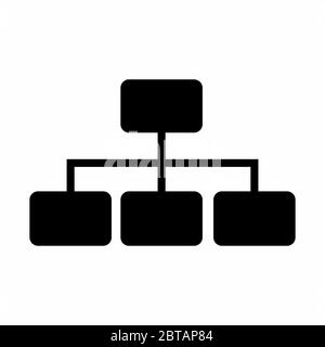 Organogram icon illustration Stock Vector