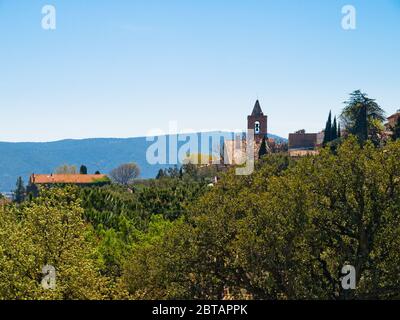 Grimaud village, Cote d'Azur, Provence, southern France Stock Photo