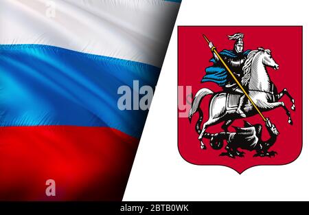 Animated Russia flag, Country flag of