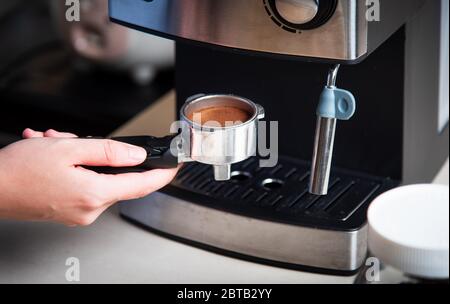 coffee machine at a cafe Stock Photo 