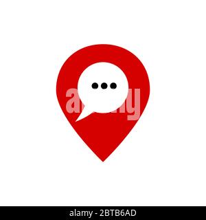 map pointer chat vector design template illustration Stock Vector