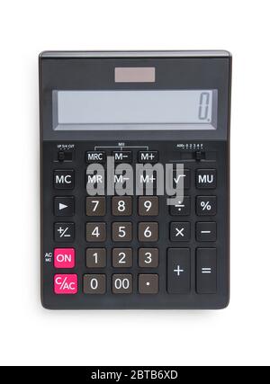 Electronic accounting calculator isolated on a white background Stock Photo