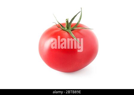 Red ripe tomato isolated on a white background Stock Photo