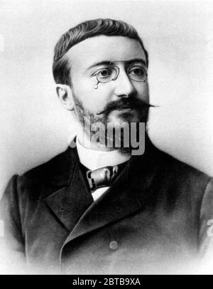 1895 ca, FRANCE : The italian-born french psycologist ALFRED BINET aka ALFREDO BINETTI ( 1857 - 1911 ). Invented the first practical IQ TEST , The Binet-Simon Test, in 1905-19011 .- HISTORY  - TEST INTELLIGENZA - I.Q. - - foto storiche - foto storica  - scienziato - scientist  - portrait - ritratto  - PSICOLOGO - PSICOLOGIA - PSYCOLOGY  - barba - beard  - DOTTORE - MEDICO - MEDICINA - medicine  - SCIENZA - SCIENCE - PSICOLOGIST - lens - occhiali da vista - pince-nez ---  Archivio GBB Stock Photo