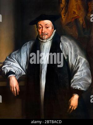 William Laud (1573-1645), portrait after Sir Anthony Van Dyck, oil on canvas, c. 1636. Laud was Archbishop of Canterbury under King Charles I, accused of treason and executed in 1645. Stock Photo