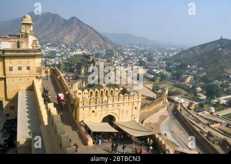 jaipur city view from amber palace Stock Photo