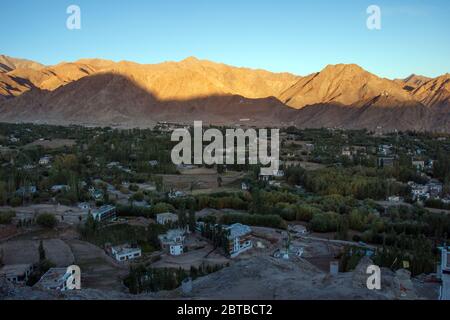 sunset at leh city ladakh india Stock Photo