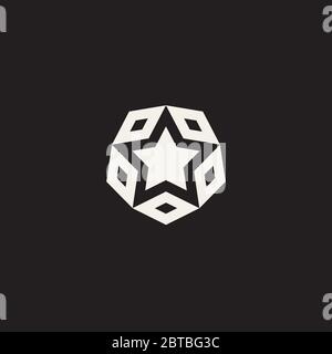 Element of star for mobile concept and web apps. Icon for website design and development, app development. Simple pictogram icon. Black and white vers Stock Vector