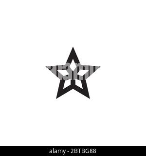 Element of star for mobile concept and web apps. Icon for website design and development, app development. Simple pictogram icon. Black and white vers Stock Vector