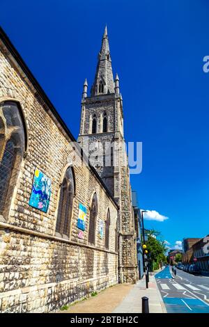 19th century St Mary's Cable Street church by Frederick J Francis, Shadwell, London, UK Stock Photo