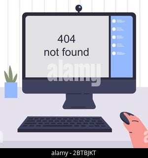 Template for an error page illustration.404 error Stock Vector