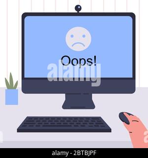 Template for an error page illustration.Oops error Stock Vector