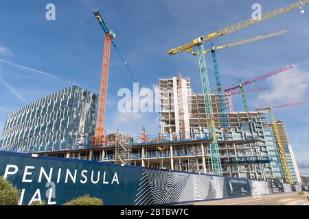 Development at Cutter Lane, Upper Riverside, Greenwich Peninsula Stock Photo