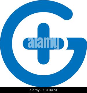 G plus  connection logo icon illustration Stock Vector