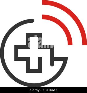 G plus  connection logo icon illustration Stock Vector