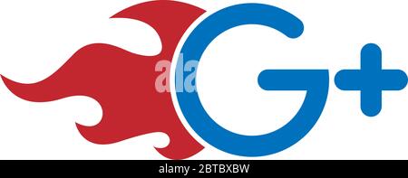 G plus  connection logo icon illustration Stock Vector