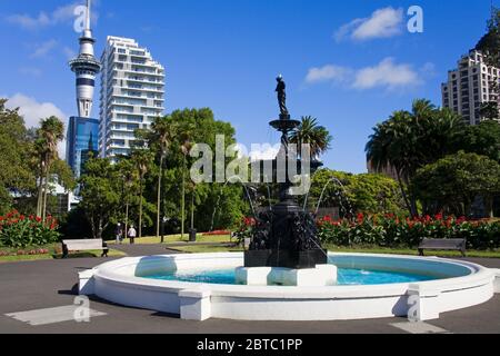 Fountain in Albert Park, Auckland,North Island,New Zealand Stock Photo