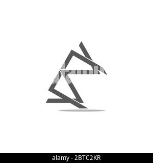 letter cw simple linked overlap design symbol vector Stock Vector