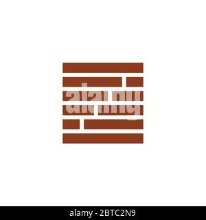 simple square brick geometric design symbol vector Stock Vector