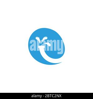 abstract water pipe simple round symbol logo vector Stock Vector