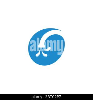 abstract water faucet simple round symbol logo vector Stock Vector