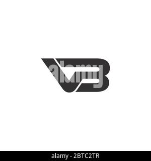 letter vb geometric linked logo vector Stock Vector