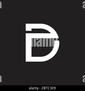 abstract letter 2d simple geometric line design symbol vector Stock Vector
