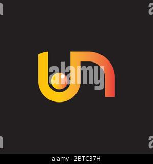 letter un simple cute eye geometric logo vector Stock Vector