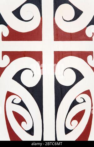 Detail of the Te Poho o Rawiri Marae Meeting House,Gisborne,Eastland District,North Island,New Zealand Stock Photo