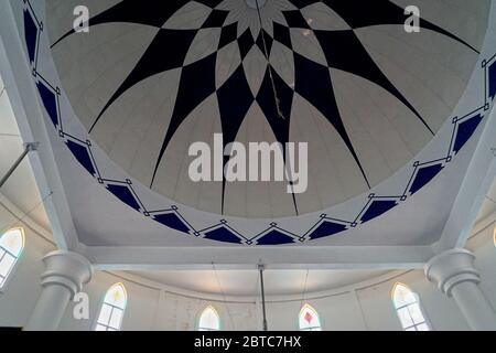 Masjid Selat Malaka, Melacca Strait Mosque, Malaka, Malaysia Stock Photo